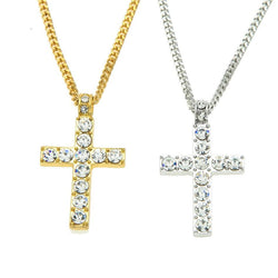 Cross Pendant Necklace Rhinestone